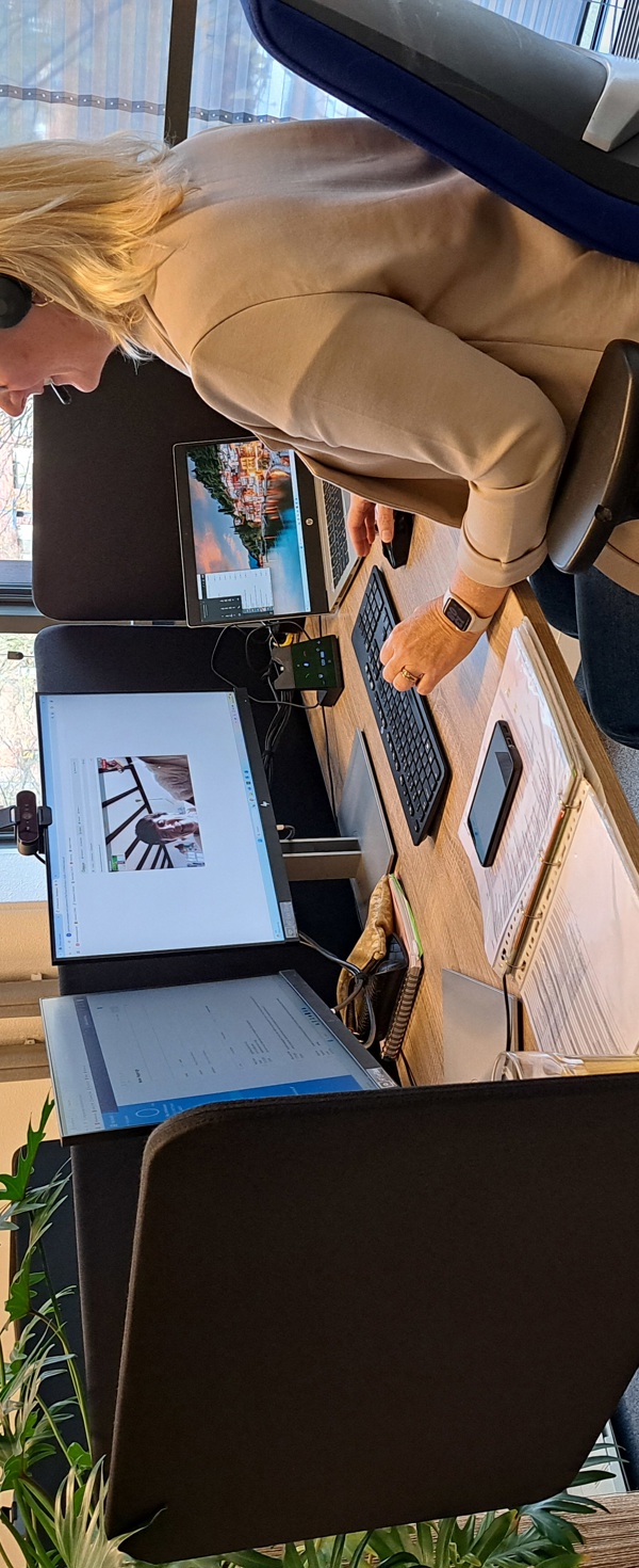 Mevrouw Met Tablet